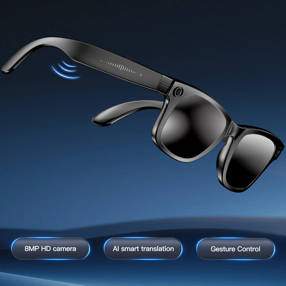 800W AI Smart Camera Glasses with Translation Recording Calls