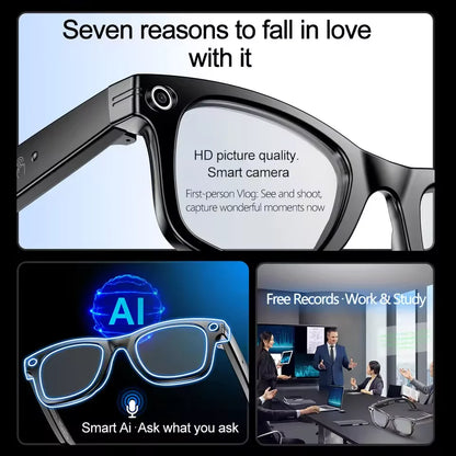 800W AI Smart Camera Glasses with Translation Recording Calls