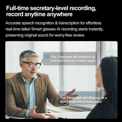 800W AI Smart Camera Glasses with Translation Recording Calls